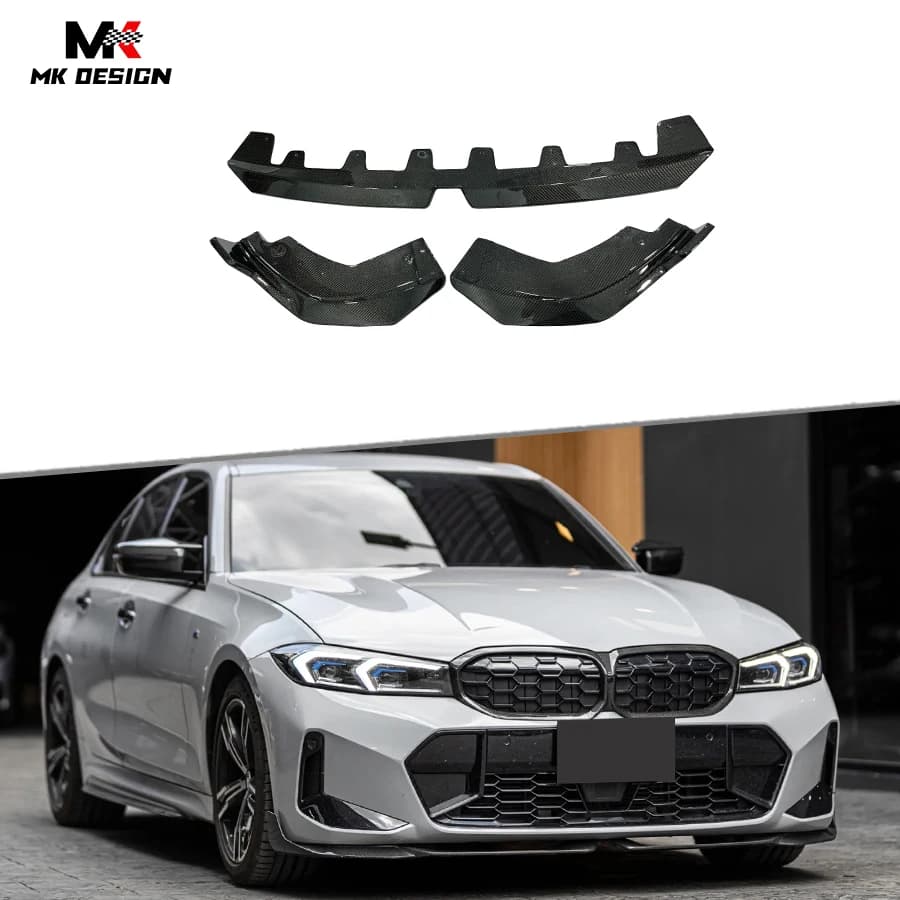 Carbon Fiber MP Style Front Bumper Lip Side Splitters for BMW 3 Series G20 G28 LCI 2023+ Front Lip Chin Spoiler Car Accessories