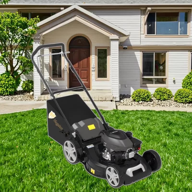 2.6kW 131cc High-Performance Push Lawn Mower 7 Height Settings Low Noise Power Durable Construction for Villas, Gardens