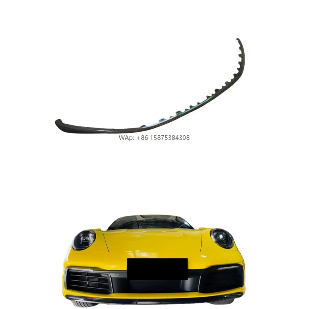 For Modified OEM Style Dry Carbon Fiber Front Lip Shovel Suitable for 992 Carrera S