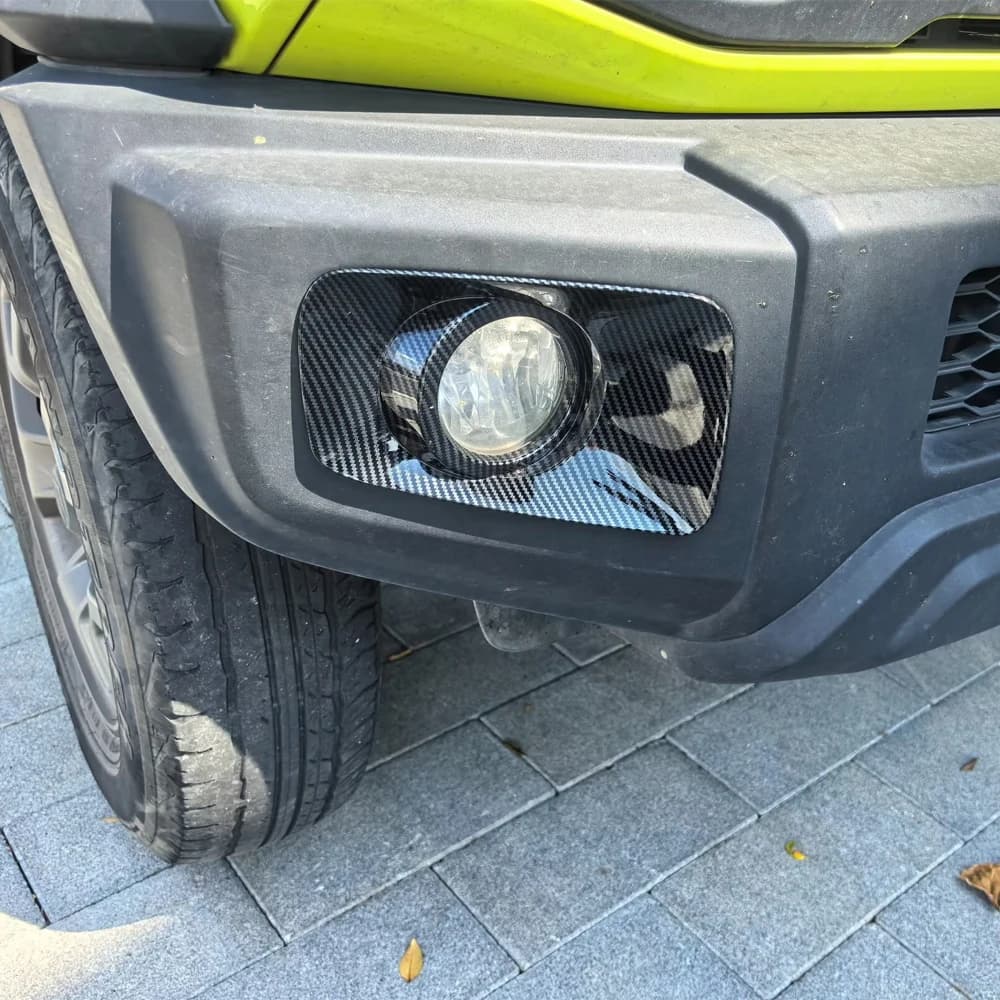 For Suzuki Jimny Car Front Foglight Cover Protect Accessories Fog Lamp Frame Trim Auto Exterior Styling Stickers 2023 2024 2025