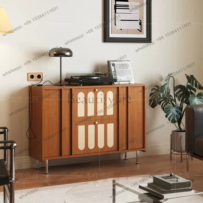 FG Rustic Wooden Cabinet Living Room Modern Organizer Multiple Purpose Office Cabinet Bauhaus Style Muebles Para Salas Furniture