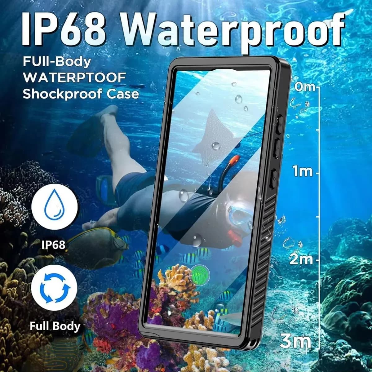 Diving Protective Cover Waterproof case for Samsung Galaxy S20 S21 S22 S23 S24 S25 Ultra FE A54 A14 A34 5G