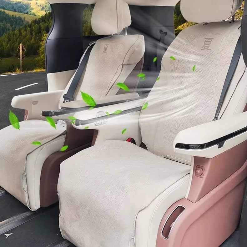 Four Season Universal Custom Car Seat Cover Ventilated Suede Car Seat Cushion Waterproof Car Seat Cover Full Set for BYD ATTO 3