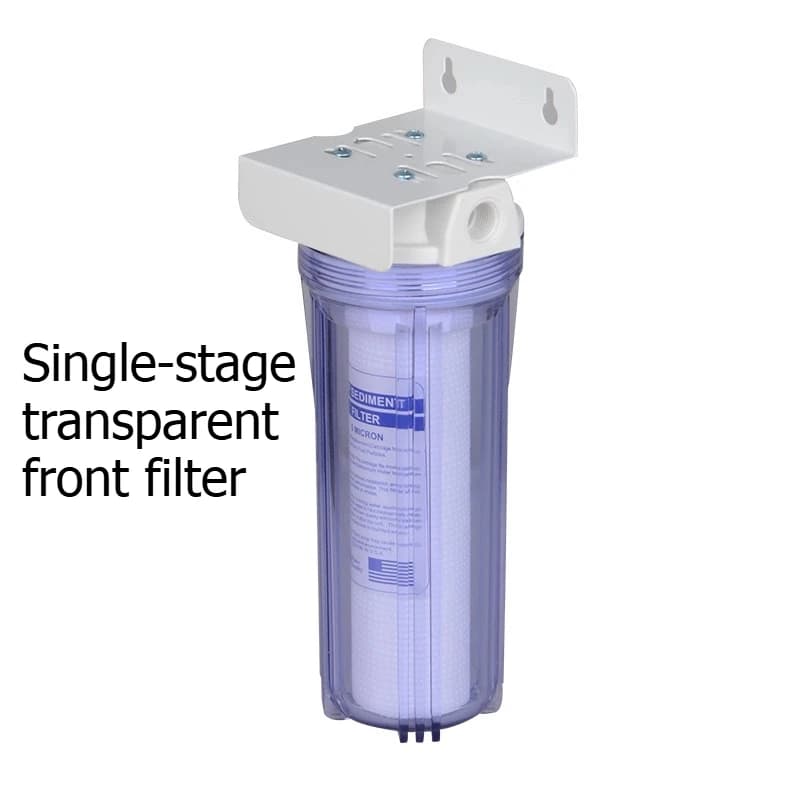 Thickened single-stage water purifier for home use, front-end filter, explosion-proof, 10-inch large flow rate 2-4 pipe fittings