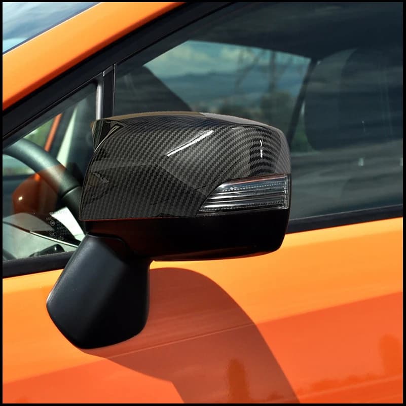 For Subaru XV 2012~2016 Rearview Mirror Cover Cap Trim With OX Horn Decorate Car Styling Auto Accessories