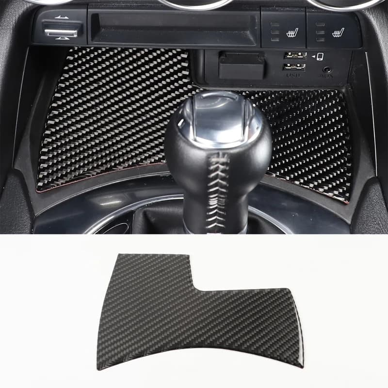 cheya Soft Carbon Fiber Car Central Control Storage Box Slot Mat for Mazda MX-5 2016+ Interior Accessories 1 Pcs LHD