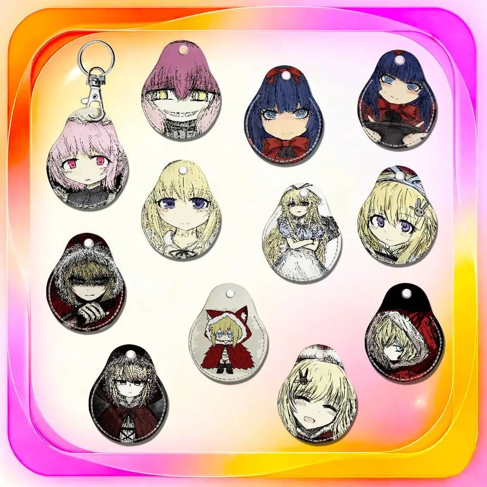 For BLACK SOULS 2 Alice Red Hood Mabel For AirTag Case Card Holder Keychain ID Credit Bank Access Badge For Air Tag Case Shell