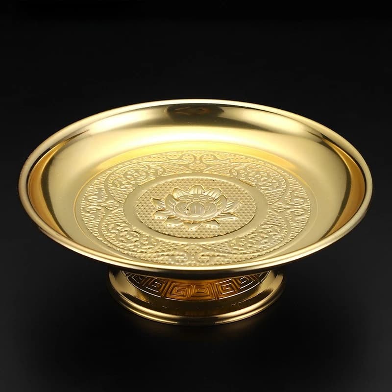Cz  household offering alloy offering  fruit plate buddhist supplies god of wealth fruit plate offering plate
