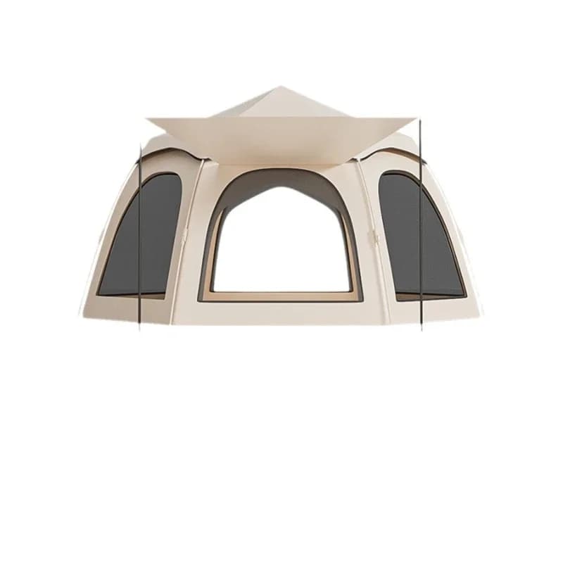 Tent outdoor camping beach portable folding automatic quick-opening hexagonal tent, camping rain