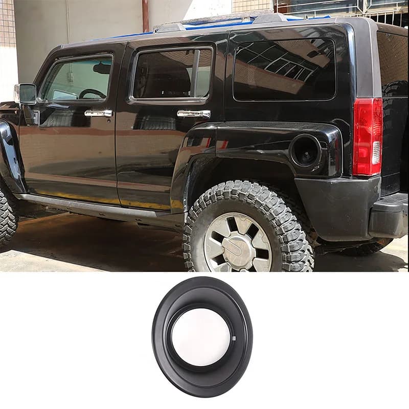 For Hummer H3 2005 2006 2007 2008 2009 ABS matte black Car  fuel tank cap base frame Car accessories