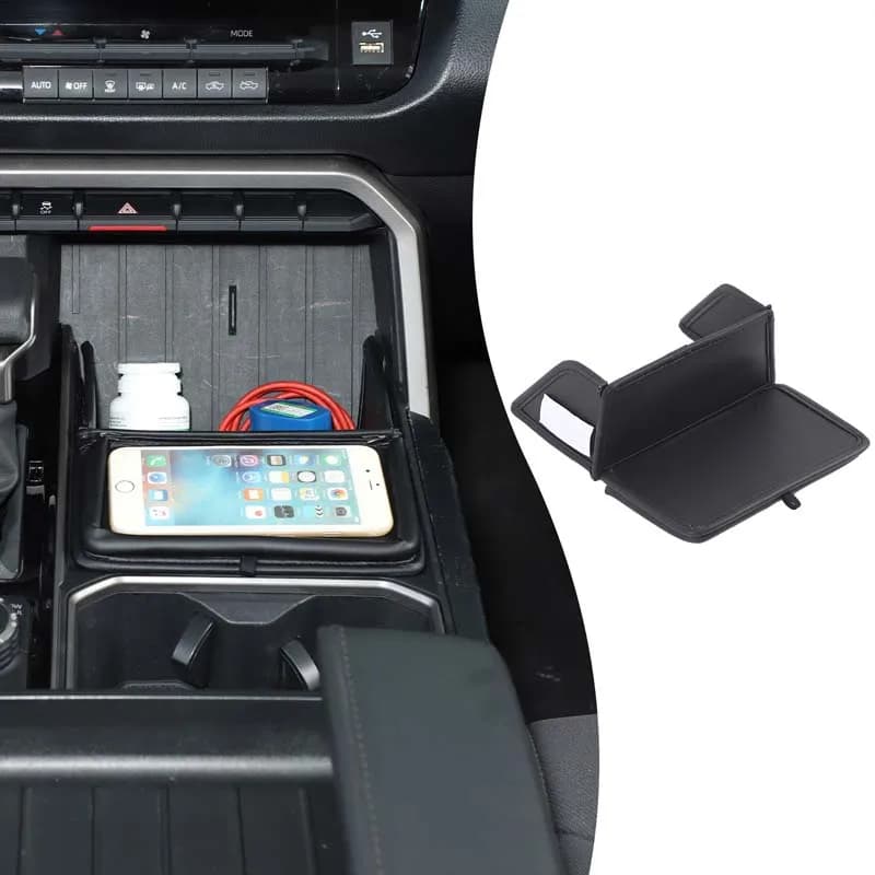 1piece set Oxford cloth black For Toyota Tundra 2022-2026+ car center control gear storage partition car interior accessories