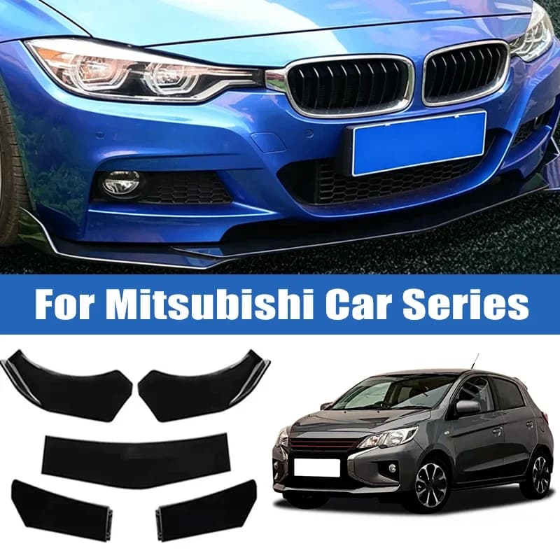 5Pcs Car Front Bumper Separator Bumper Lip Body Kit Duck Lip Separator For Mitsubishi Lancer EX Outlander ASX Pajero Eclipse