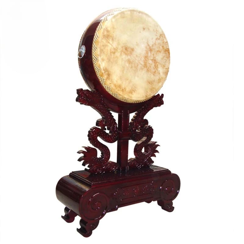Carved dragon war drum, carved dragon hall drum, colored carved dragon drum, prosperous drum