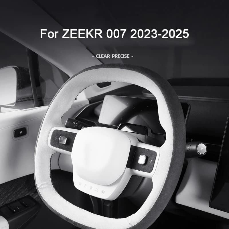 For Zeekr 007 2023 2024 2025 Steering Wheel Button Patch Decoration Super Suede Button Stickers Interior Accessories