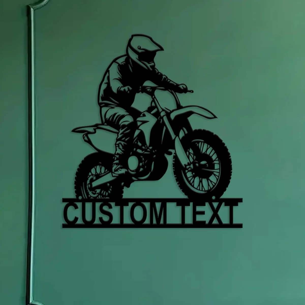 Custom Dirt Bike Metal Wall Art, Dirtbike Metal Sign, Motocross Decor, Biker Name Metal Sign, Motorcycle Biker Gift