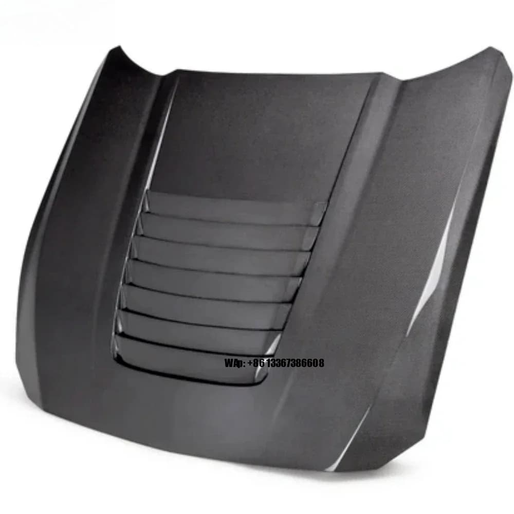 For Mustang Matte Black Wet Carbon Fiber Bolt-On Hood and Bumper Bolts 2024 Lightweight High Quality AC Upgrade New Facelift