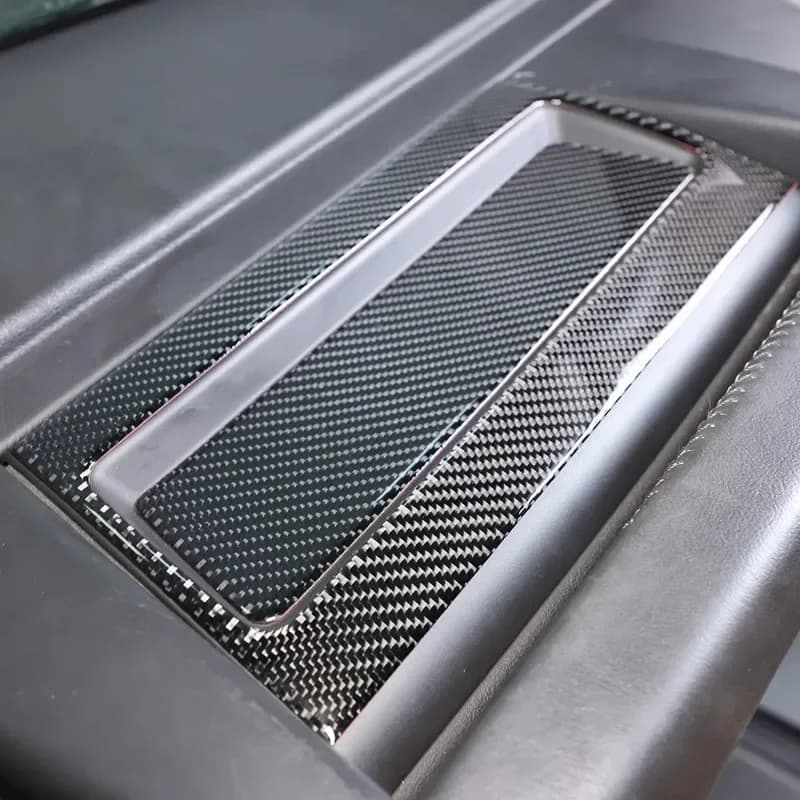 For Hummer H2 2003-2006 2007 Soft Carbon Fiber Car Central Control Co-Pilot Storage Box Frame Sticker Car Interior Accessories