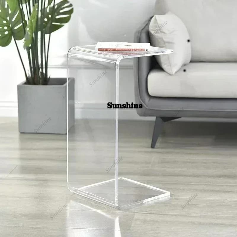 Nordic Minimalist Transparent Acrylic Side Table Living Room Sofa Side Table Bedroom Bedside Table Bed Desk Multi-Function