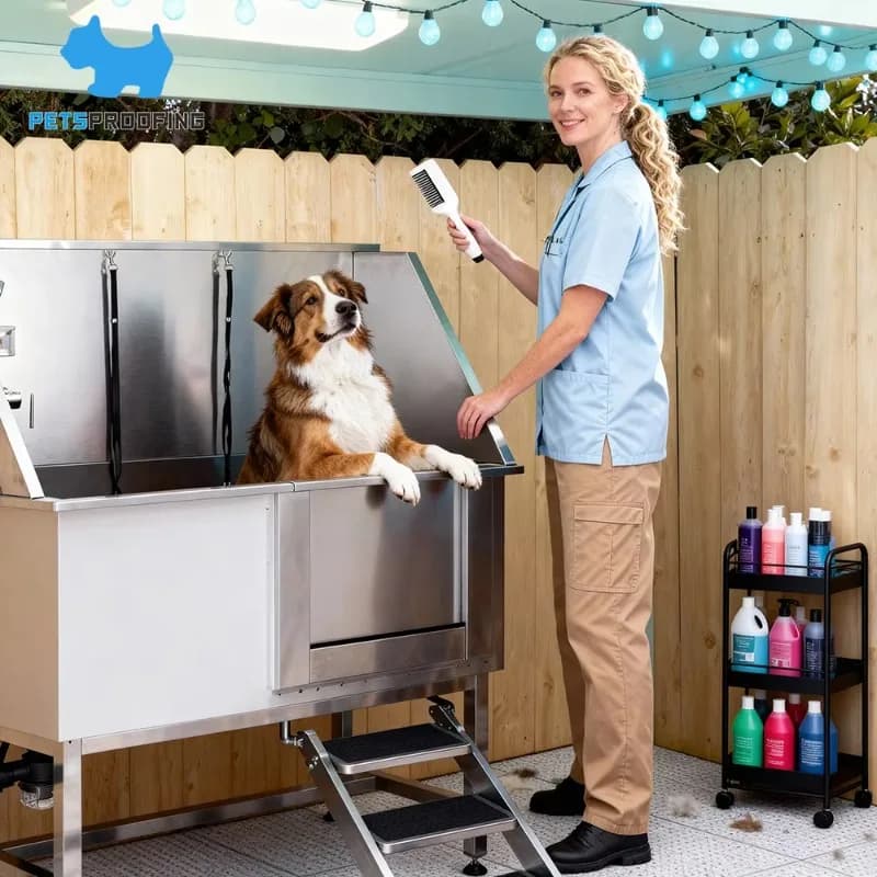 2026 Petsproofing Dog Multifunction Grooming Bath Tub Tubs Stainless Steel Bathtub For Pet SPA Shower Large Dog Grooming Bath Tu