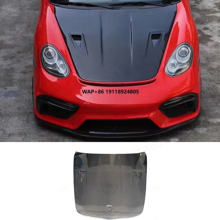High Quality New Dry Carbon Fiber Hood for  718 987 2006-2011 Front Bumper Engine Hood Bonnet Cover Car Parts