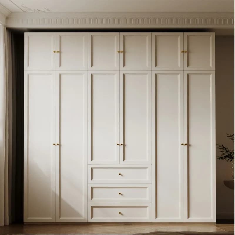 Design Assemble White Wardrobes Organizer Nordic Wooden Home Storage Wardrobes Bedroom Clothes Mueble Organizador Furniture