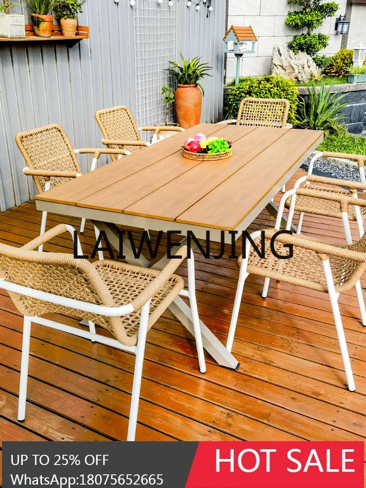 Nordic Creative Courtyard Garden Yard Terrace Leisure Villa Braid Rope Tables and Chairs