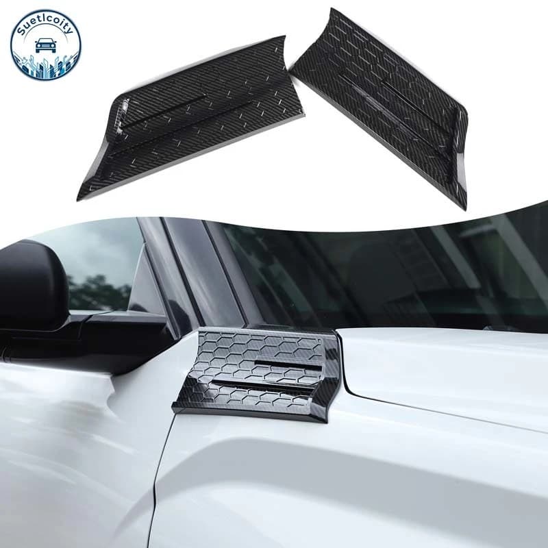 Exterior Car Accessories For Toyota Tundra 2022-2026 ABS Carbon Fiber Car Hood Side Fender Panel A-Pillar Base Cover Trim