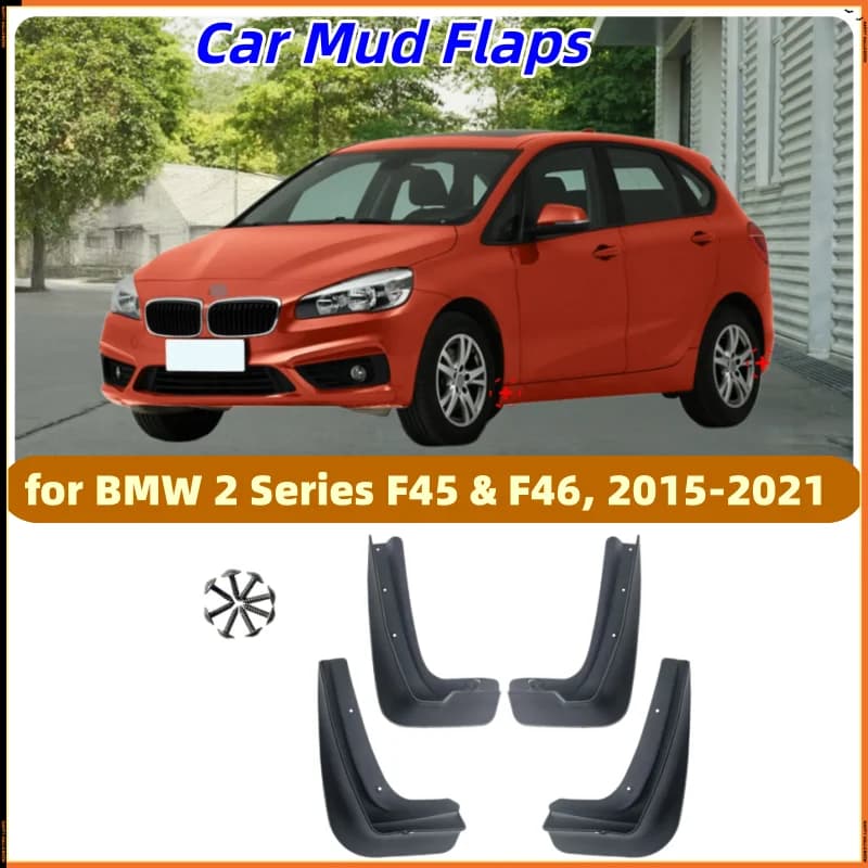 4Pcs Mud Flaps Splash Guards For BMW 2 Series Active Tourer F45 Gran Tourer F46 2015-2021Fender Wheel Arch Protection Auto Parts