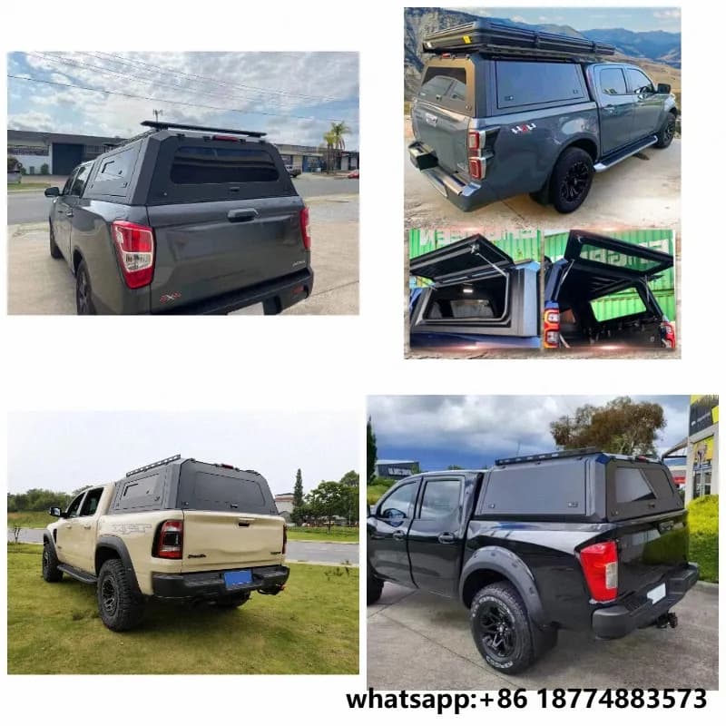 4X4 Canopy Black Pickup Car for Ford F150 F250 F350 F450Toyota Hilux Hard Top Trucks Hardtop Topper Canopy Pickup Truck