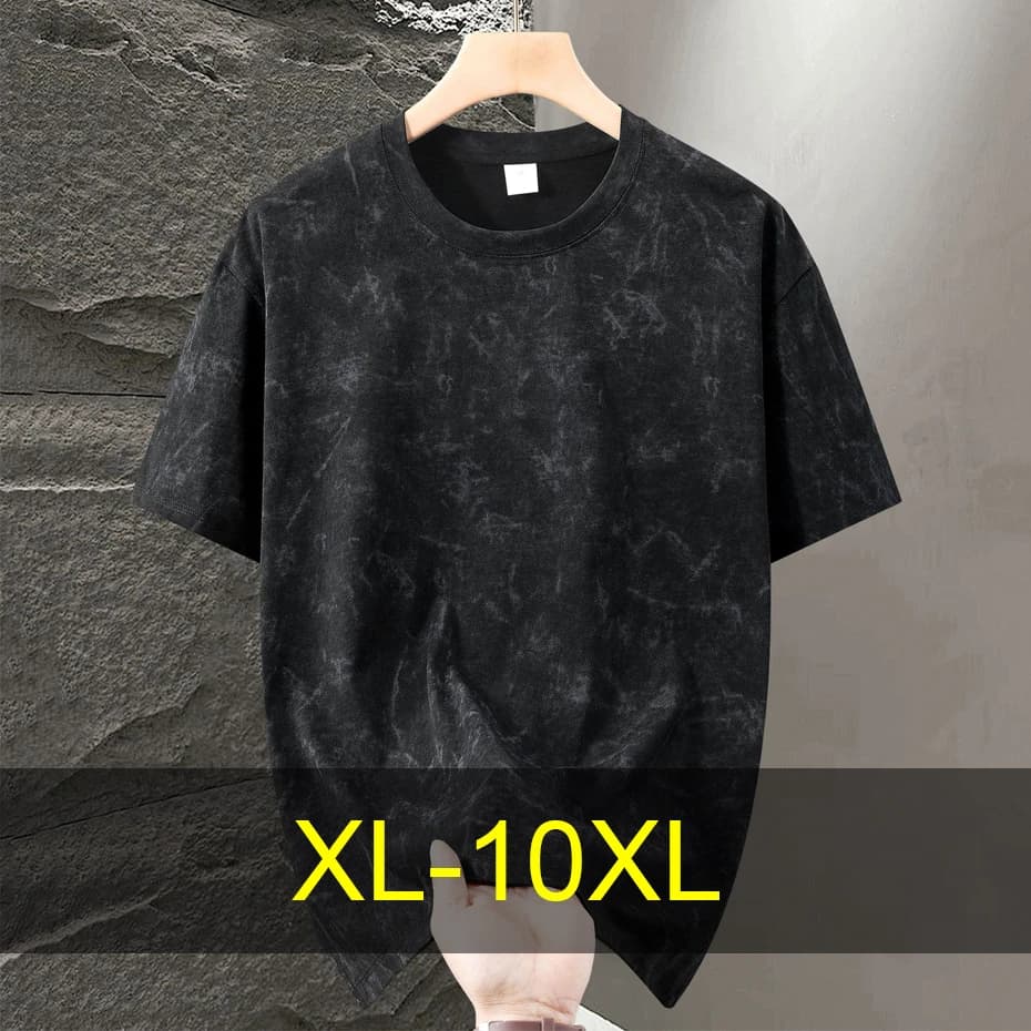Vintage Tie-dye T-shirt Men Summer Short Sleeve Tshirt 10XL Plus Size Tops Tees Male Fashion Casual Tie-dye Shirt Big Size 10XL