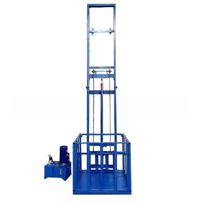 Guide rail hydraulic freight elevator household small lifting lifting platform factory building electric lifting freight