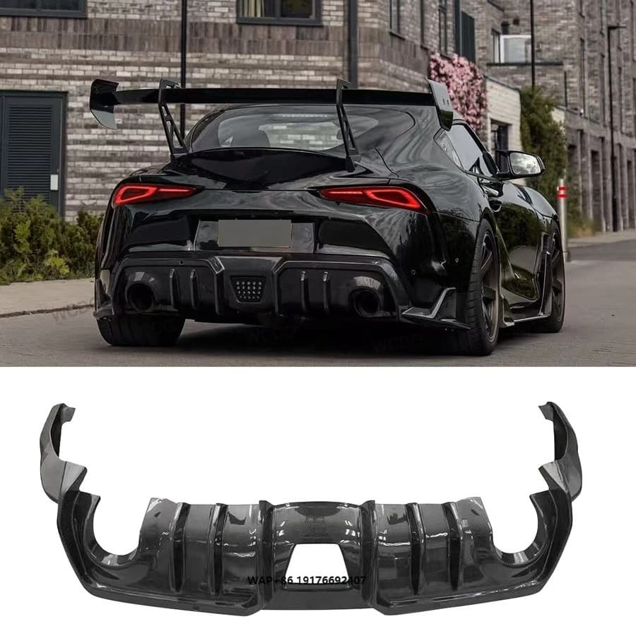 AD Style Carbon Fiber Rear Diffuser forToyota Supra GR A90 A91 Mk5 2019+ Rear Bumper Lip Diffuser Splitter Spoiler Car Parts