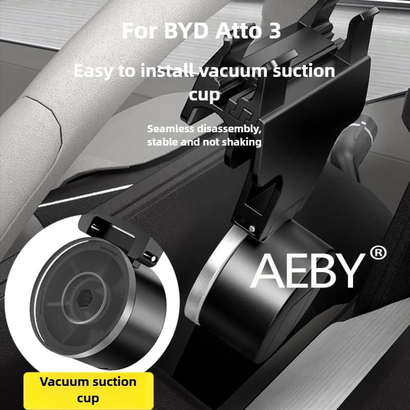 AEBY For BYD Atto 3 Smart Driving Edition 2025 Universal Anti-Slip Gravity Navigation Phone Stand,Air Vent Dashboard Mount
