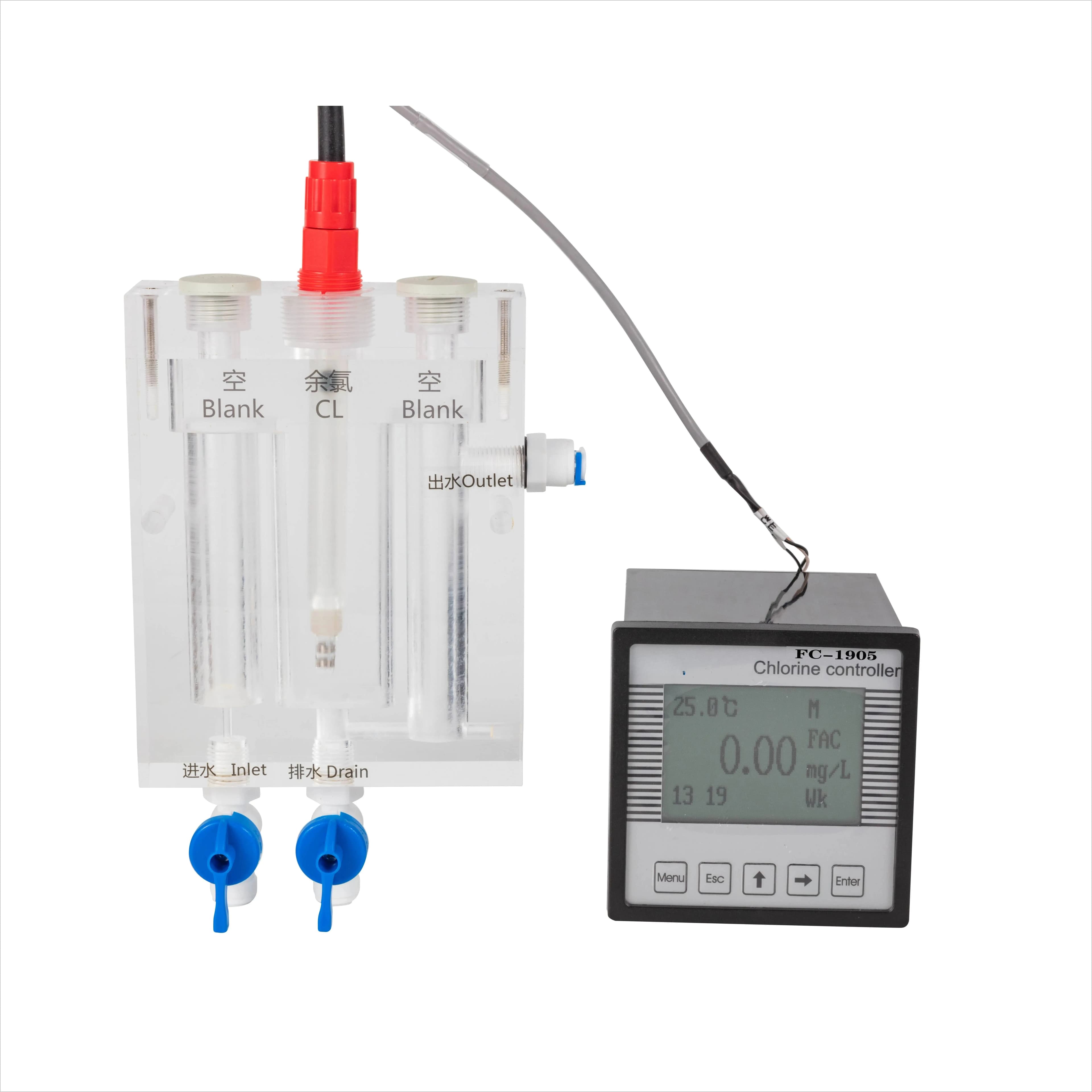 Swimming Pool or Hotel Drinking Water Quality Tester Measure Free Chlorine Tester Analyzer Flow Cell Residual Chlorine Meter