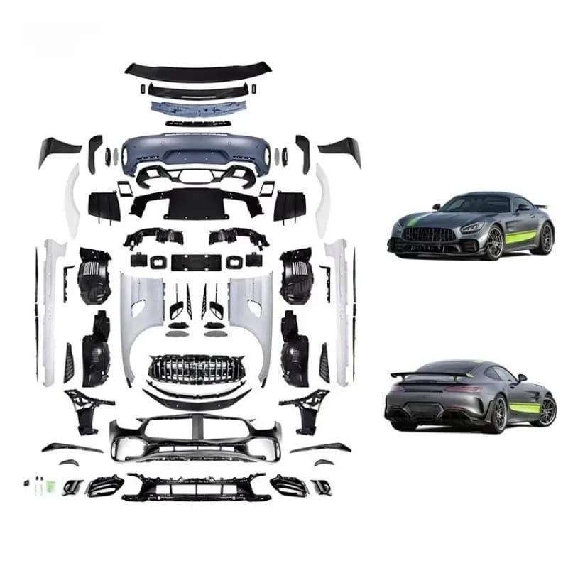 STLF GTR PRO Style Car Body Kits for  AMGS GT GTS GTC 2 Doors 2015-2019 PP+ Dry Carbon Fiber Body Kit Headlight Taillight