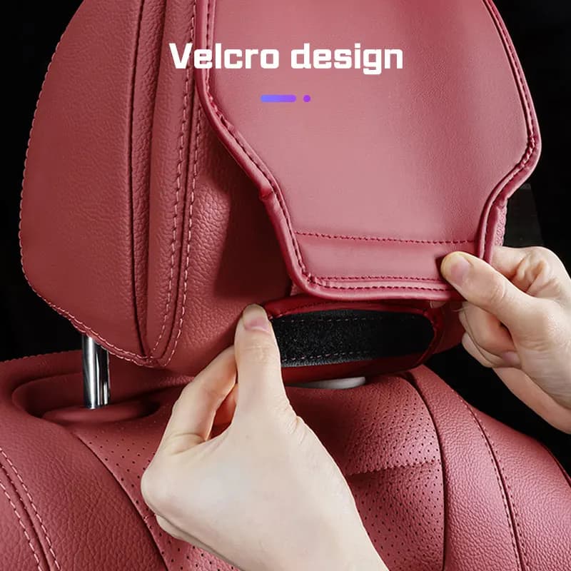 Car Seat Headrest Protective Cover Car Styling Leather For Porsche Panamera Macan 718 Taycan 911 Cayman Boxster 9ya 971 Auto