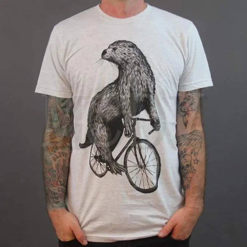 2023 Summer Men's  Otter Gift T-Shirt The Colorful The Best He Him Hole LGBT3D Printed T Shirt