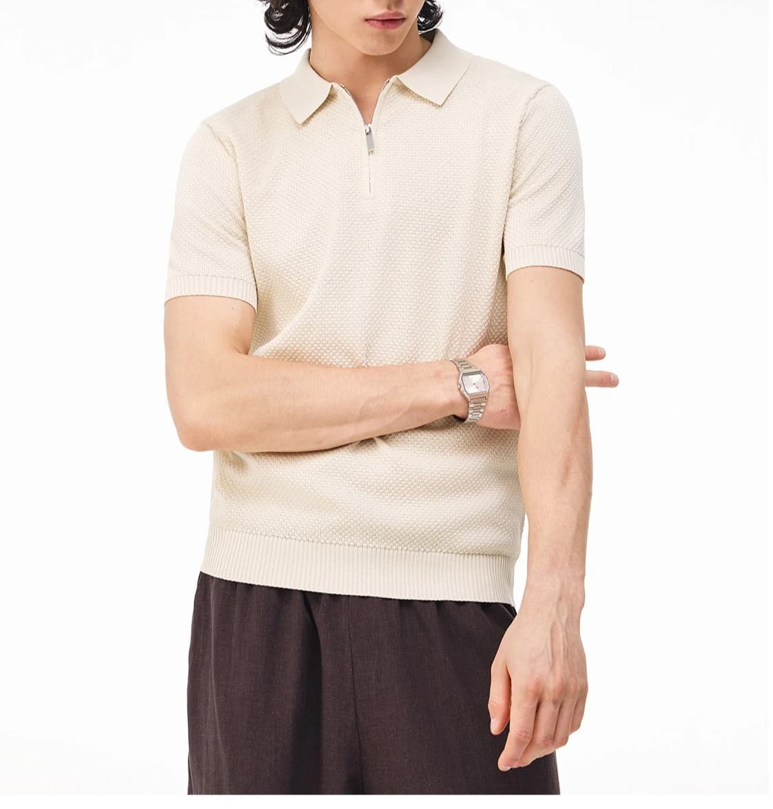 Old Money Style Textured Short Sleeve POLO Shirt 2026 Spring and Summer New Casual Versatile T-Shirt