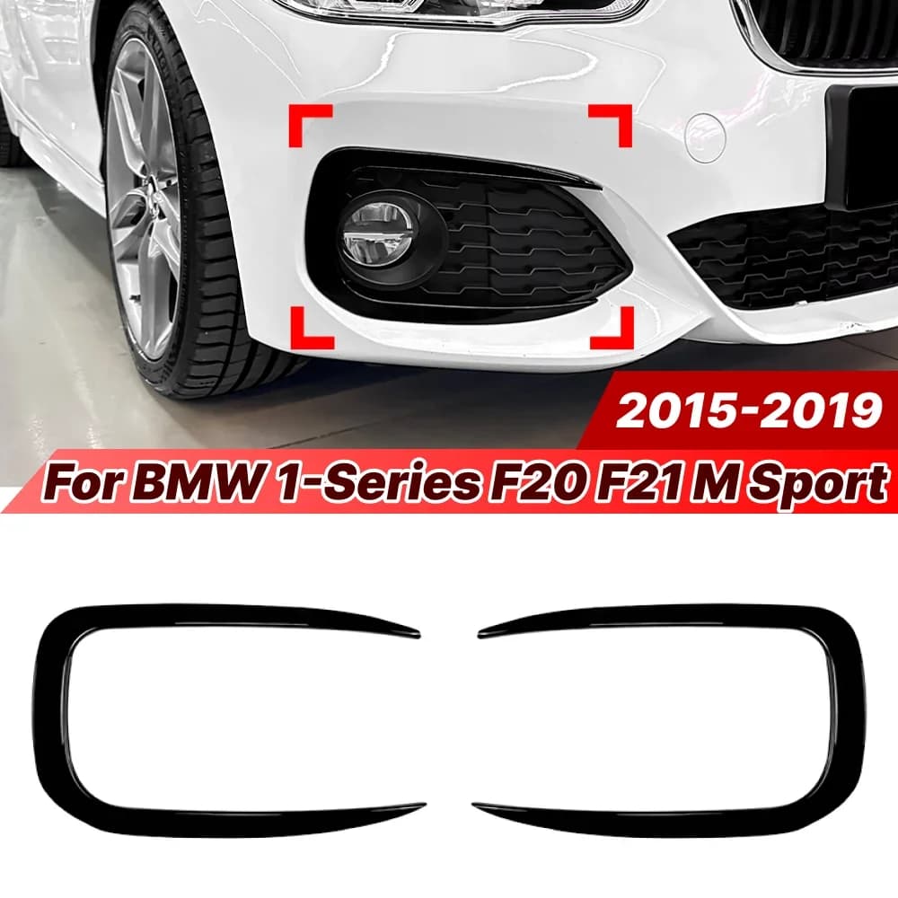 For BMW 1-Series F20 F21 M Sport 2015 2016 2017 2018 2019 Car Front Bumper Side Fog Light Grille Canard Spoiler Splitter
