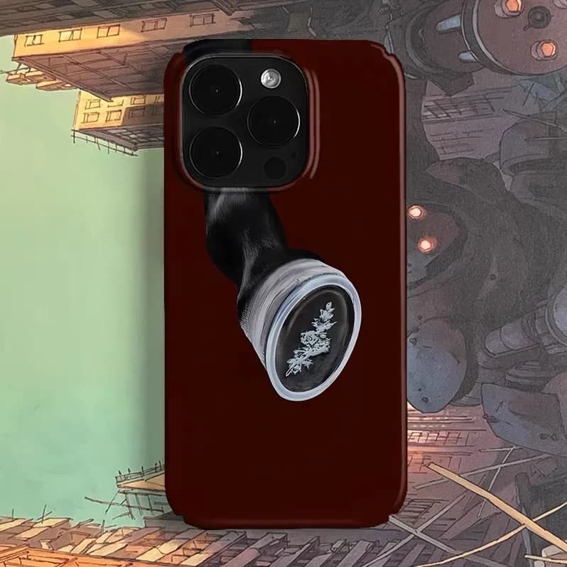Wine Red Snowflake Art Phone Case for IPHONE 17 Air 16E 15 PROMAX 14 Plus 13 12 MINI 11 PRO 16Plus XR XS MAX Acrylic Phone Cover