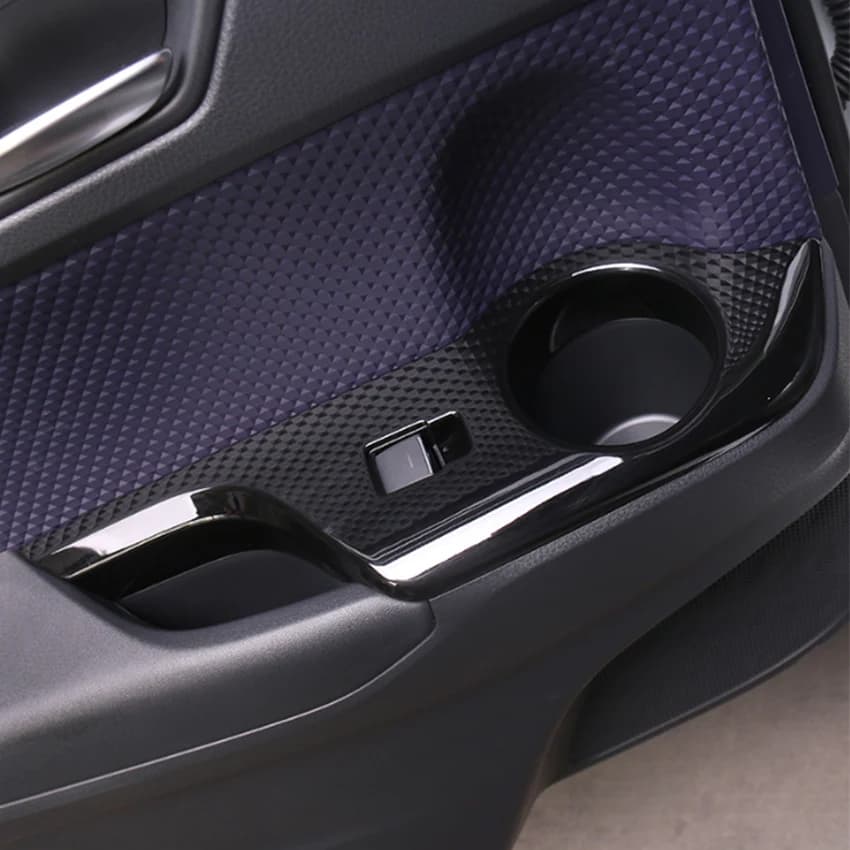 YAQUICKA Piano Black Car Accessories For Toyota CHR C-HR 2016 2017 2018 Car Rear Door Armrest Cover Frame Interior Auto Styling