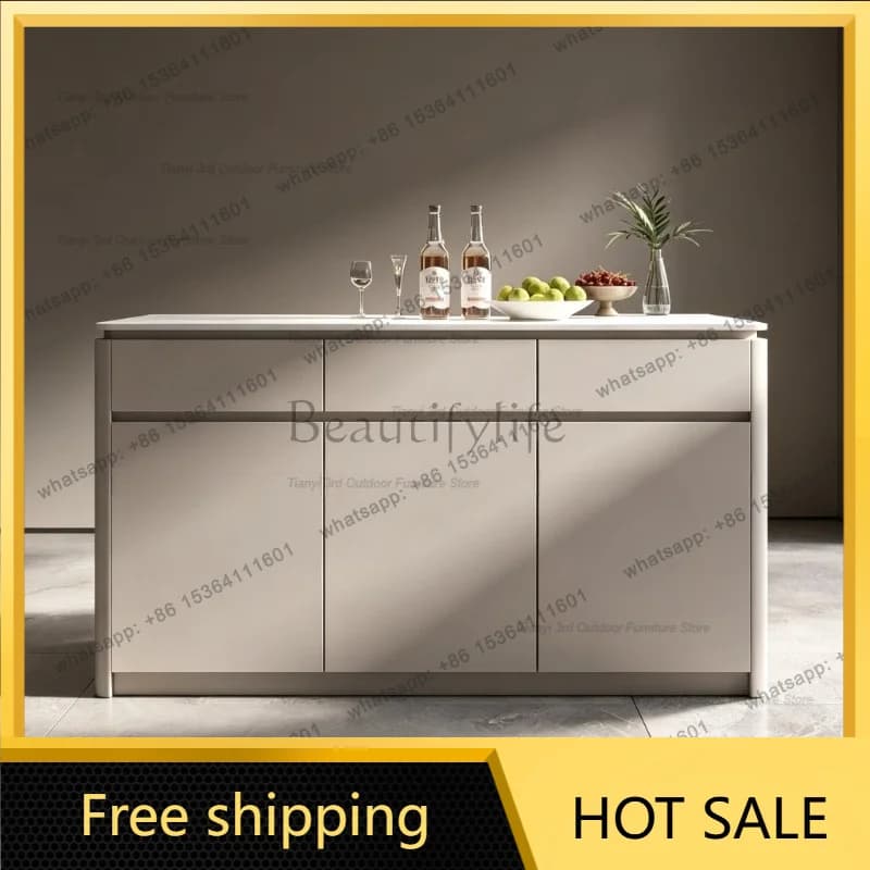 Best Sellers Modern High-end Dining Islands Open Style Sintered Stone Cooking Counter Partition Cabinet Solid Wood Kitchen Furni