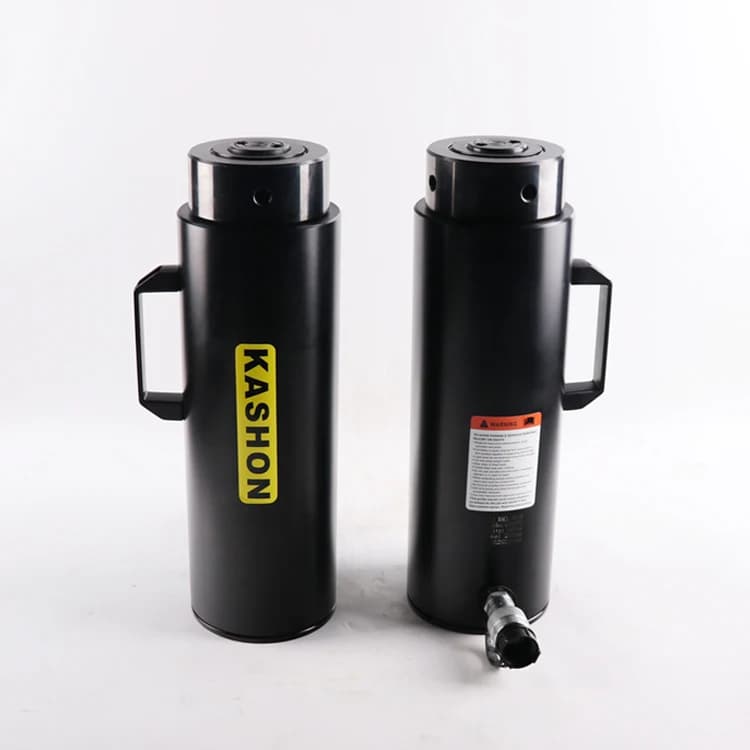 Equivalent 700bar Spring Return 100 Ton Aluminum Hydraulic Oil Cylinder Jack with Lock Nut