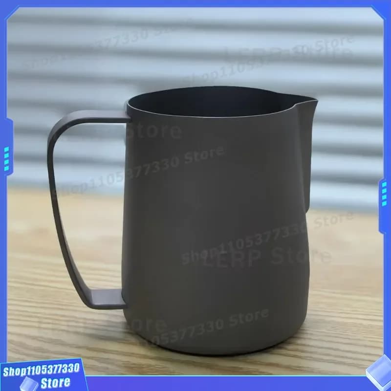 Custom Pure Titanium Latte Cup Lightweight Professional Barista Milk Frothing Pitcher Anti Drip Design Logo Printing
