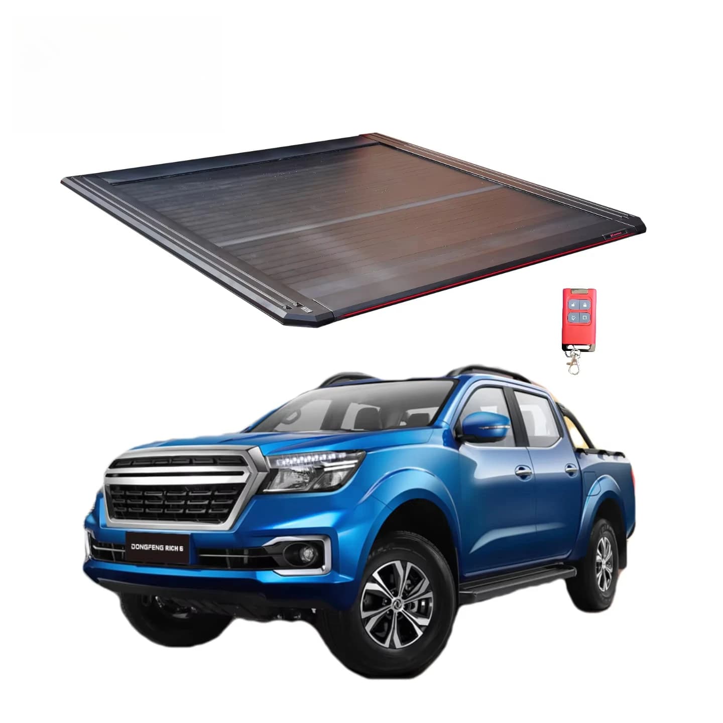 Aluminium Electric Retractable Truck Roller Lid Cargo Cover Accessories  Pickup Bed Tonneau Cover for Dongfeng Rich 6/7