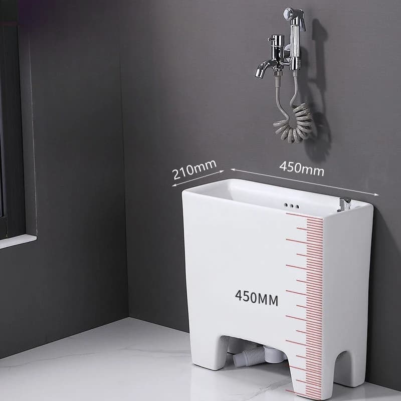 Narrow Small Household Balcony Bathroom Tall Mop Basin Small Flat Long Mop Pool Ceramic Mop Pool