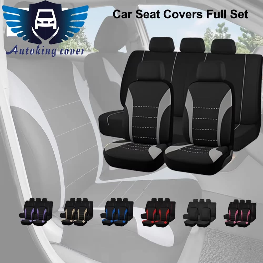 AUTOKING Car Seat Covers Universal Size Seat Covers Fit For Most SUV Car Truck Airbag Compatible Car Seat Cushion