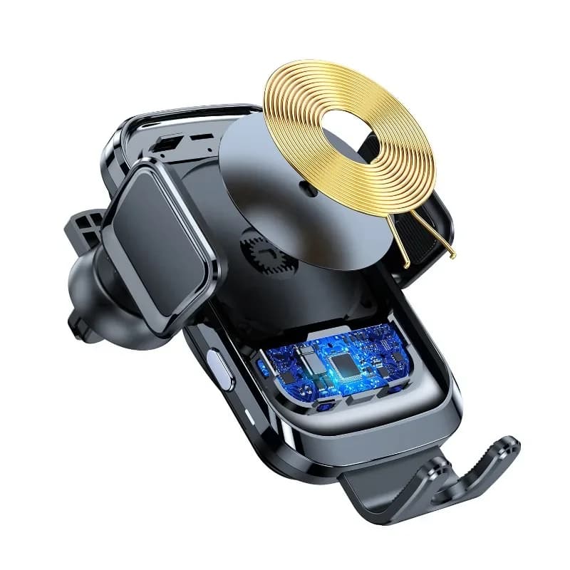 New bracket mobile phone popular multi-function fast charging automatic sensor car 15w magnet magnetic wireless car charger
