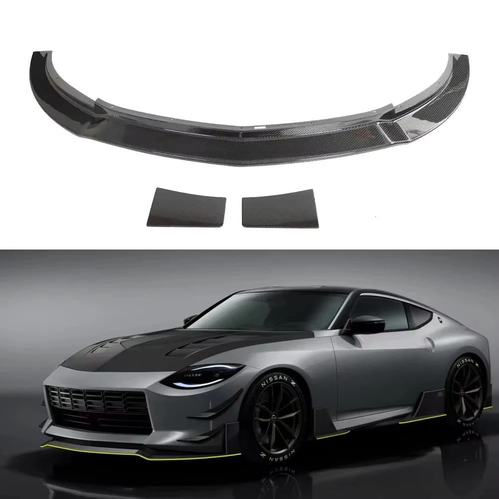 Dry Carbon Fiber Front Bumper Lip Front Lip Splitter for Nissan Z RZ34 400Z