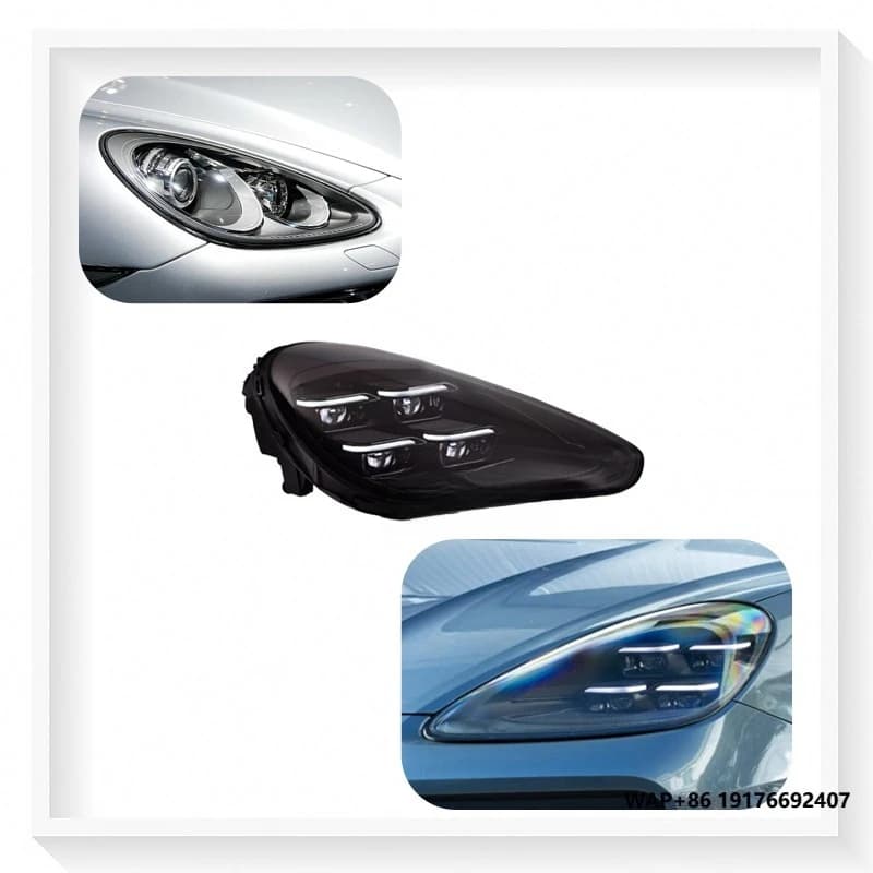 For'Porsche Cayenne 2011-2023 958 958.1 958.2 Upgrade 9YO High Light Square Full LED Headlight LED Day Running Light Dual Lens